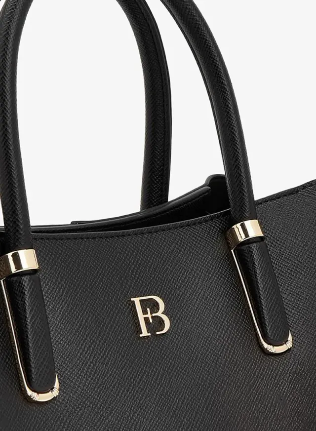 Textured Tote Bag With Detachable Strap – image 3
