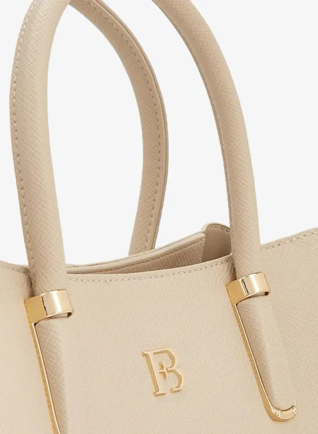 Textured Tote Bag With Detachable Strap – صورة 4
