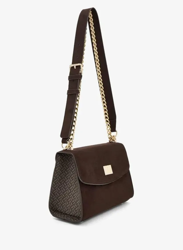 Textured Crossbody Bag With Chain Strap – image 3