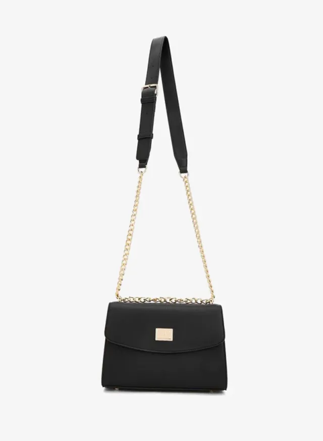Textured Crossbody Bag With Chain Strap – صورة 6