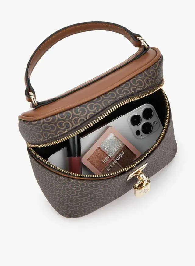 Monogram Print Crossbody Bag With Detachable Strap – صورة 7