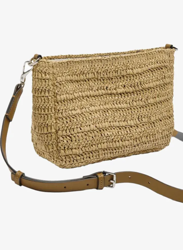 Crossbody Bag With Straw Effect And Multicolor Applications – image 3