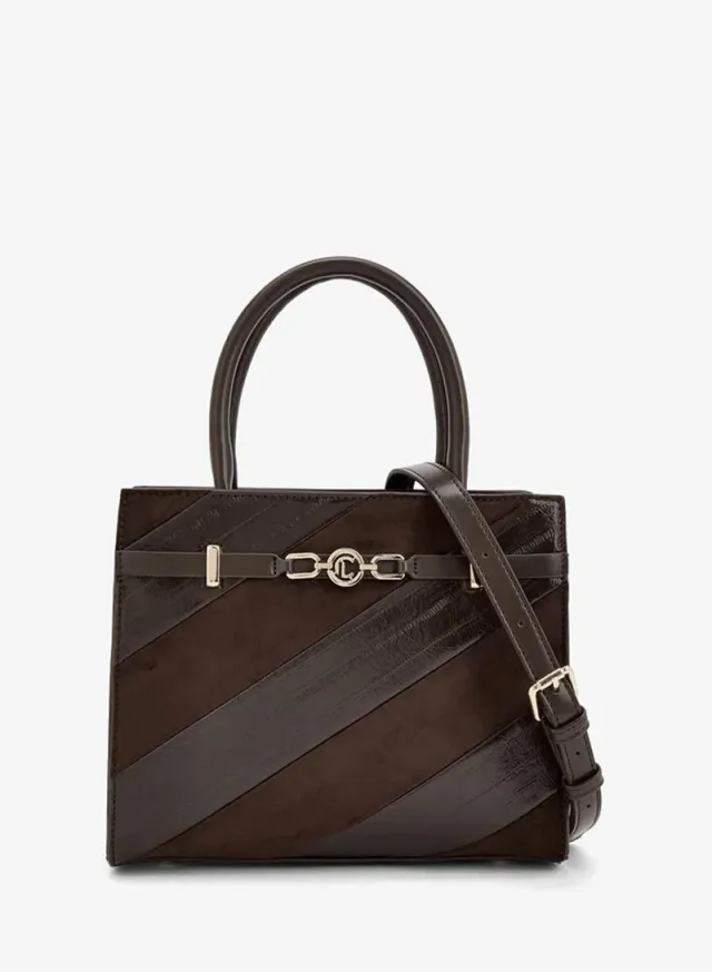 Panelled Tote Bag With Detachable Strap