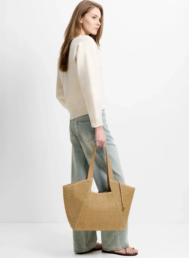 Women Beige Sola Tote Bag – صورة 2