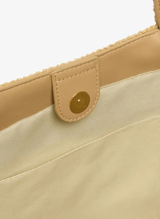 Women Beige Sola Tote Bag – صورة 4