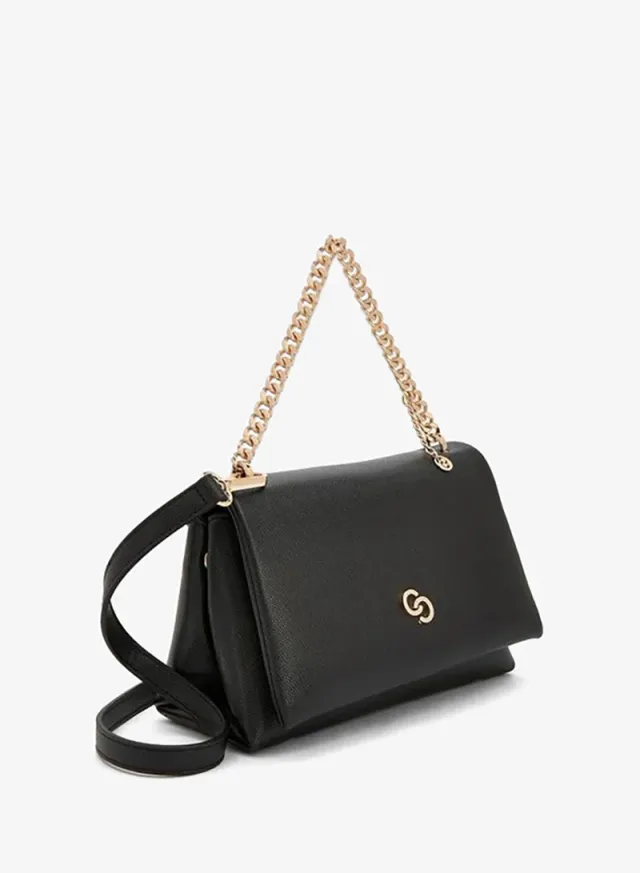 Chain Accent Crossbody Bag With Detachable Strap – صورة 3