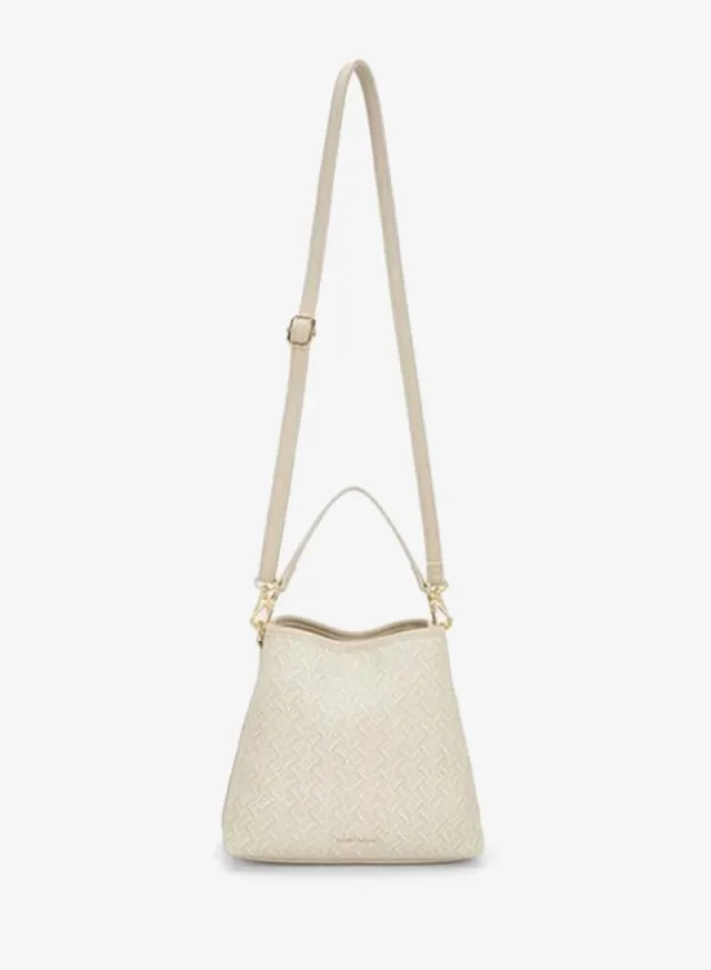 Monogram Print Tote Bag With Detachable Strap – صورة 2