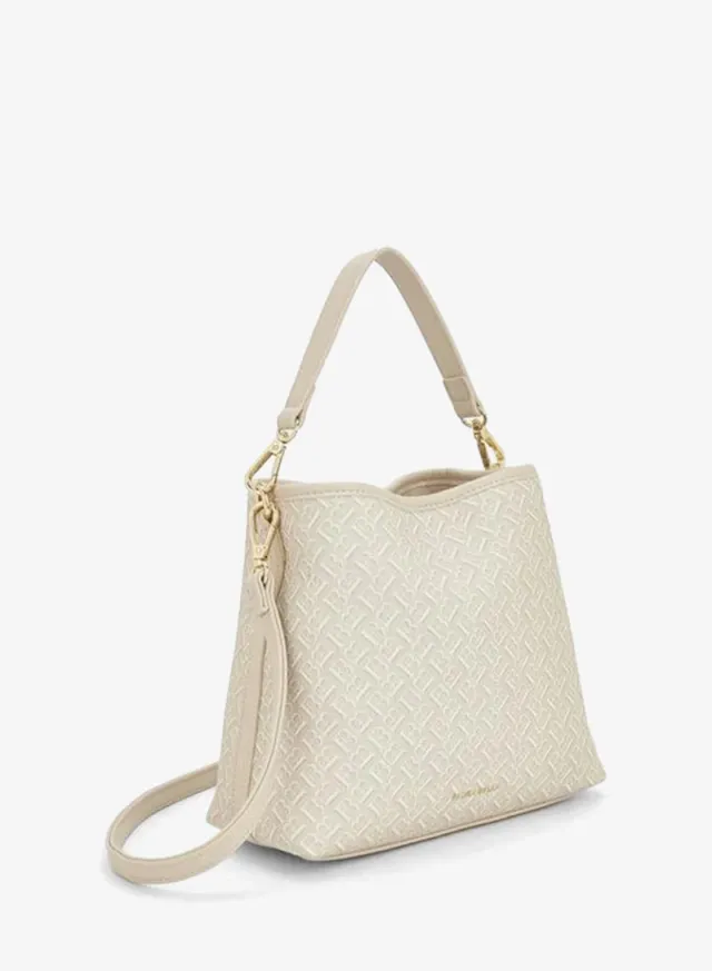Monogram Print Tote Bag With Detachable Strap – صورة 3