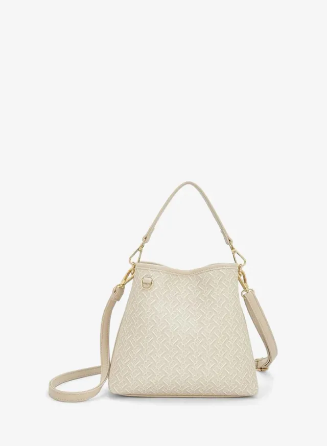 Monogram Print Tote Bag With Detachable Strap – صورة 5