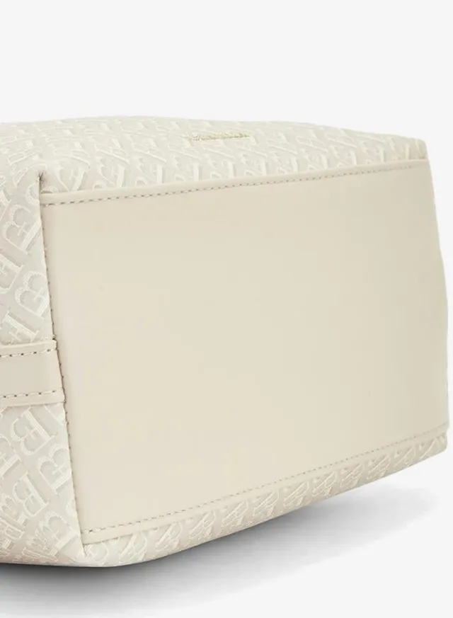Monogram Print Tote Bag With Detachable Strap – صورة 6