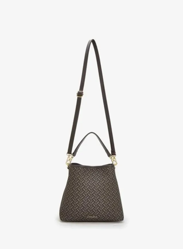 Monogram Print Tote Bag With Detachable Strap – صورة 2