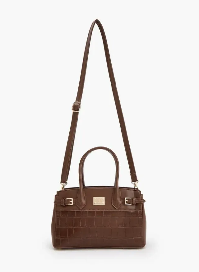 Textured Crossbody Bag With Detachable Strap – صورة 2