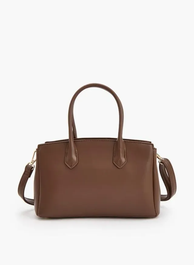 Textured Crossbody Bag With Detachable Strap – صورة 5