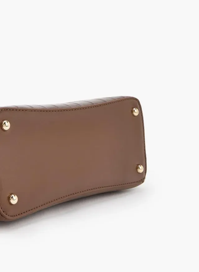 Textured Crossbody Bag With Detachable Strap – صورة 6