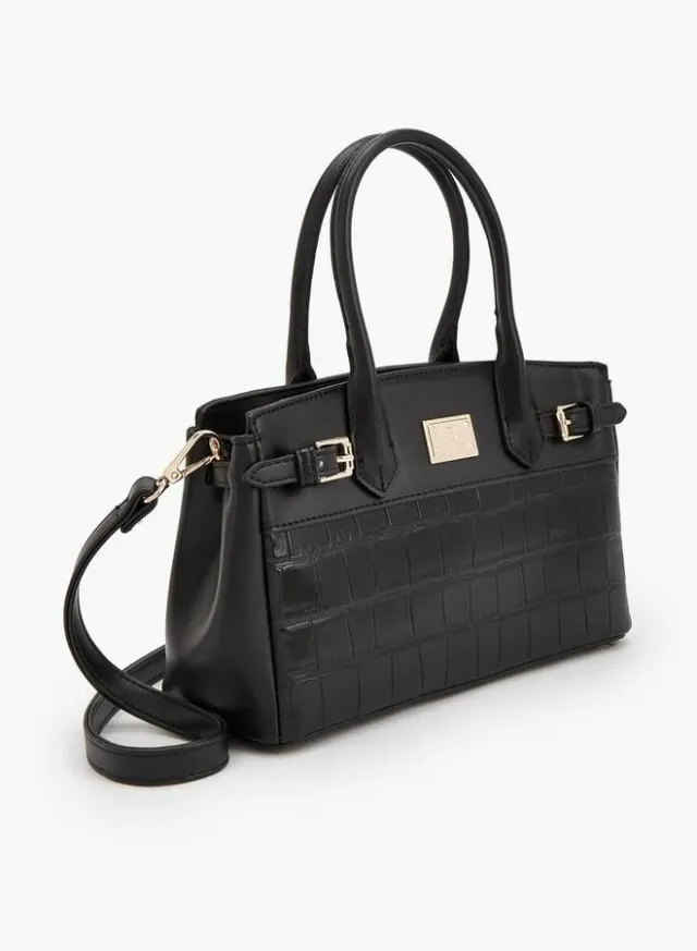 Textured Crossbody Bag With Detachable Strap – صورة 3