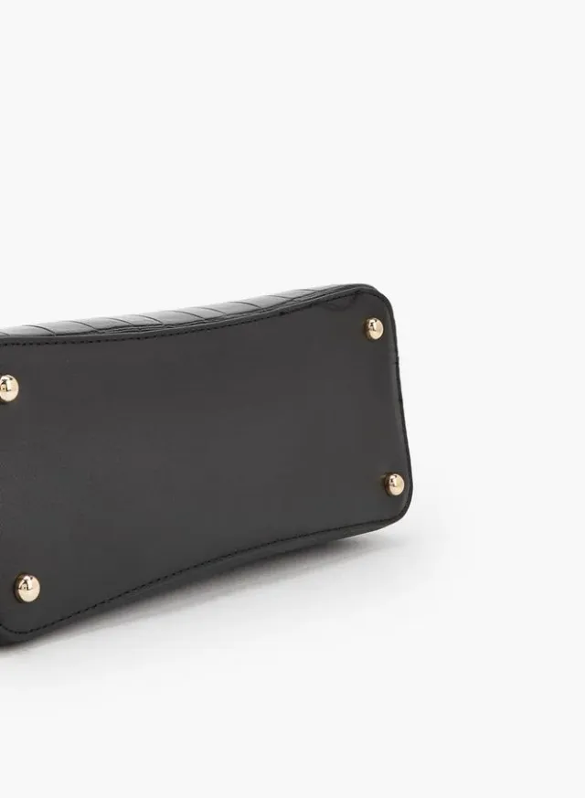 Textured Crossbody Bag With Detachable Strap – صورة 6