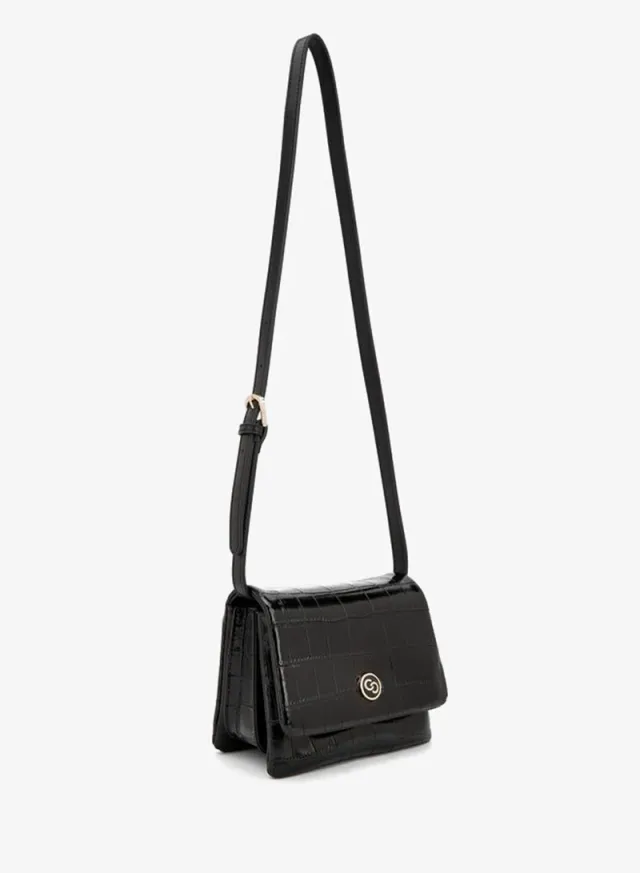 Textured Crossbody Bag With Magnetic Clasp Closure – صورة 2