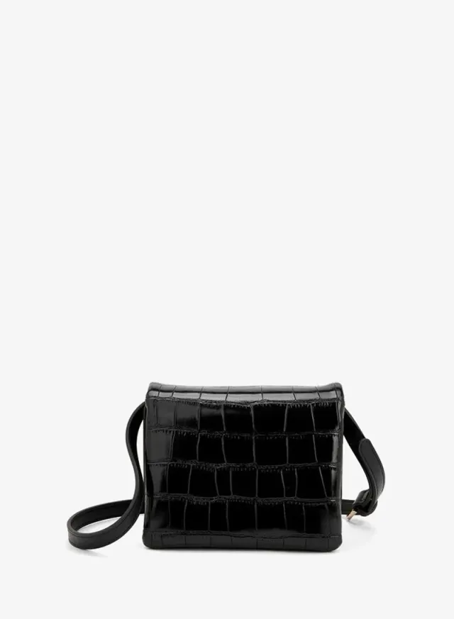 Textured Crossbody Bag With Magnetic Clasp Closure – صورة 3