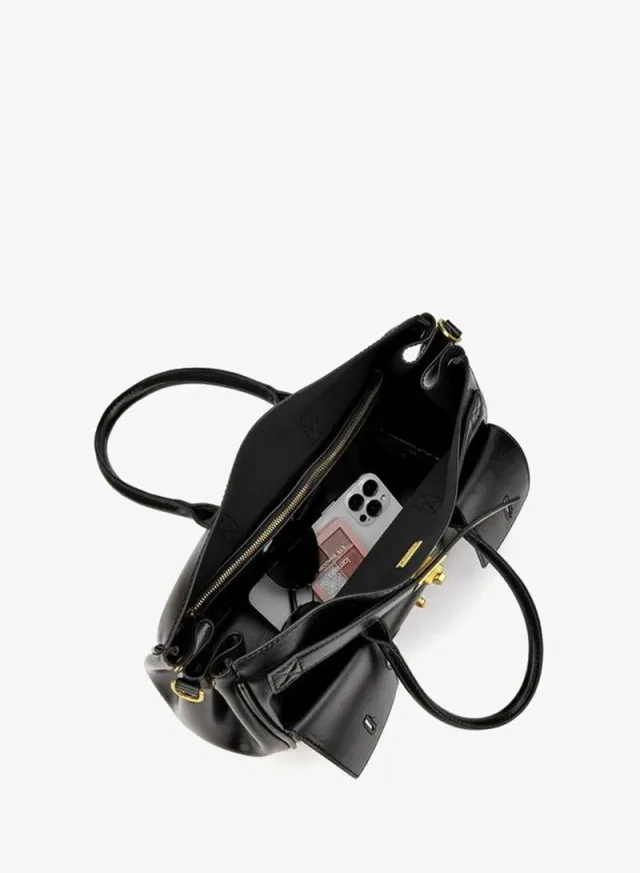 Solid Tote Bag With Detachable Strap – صورة 7