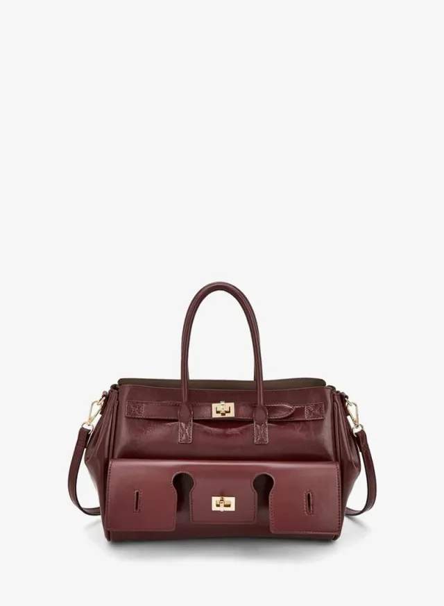 Solid Tote Bag With Detachable Strap