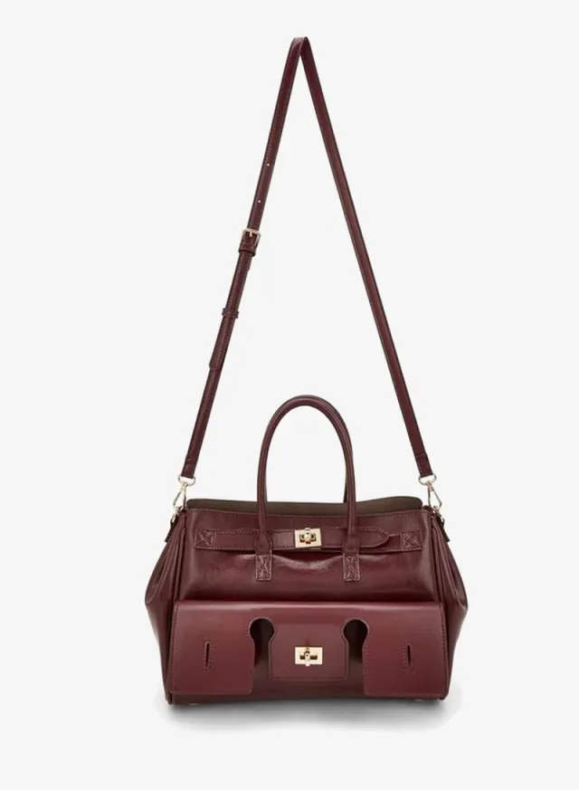 Solid Tote Bag With Detachable Strap – صورة 2