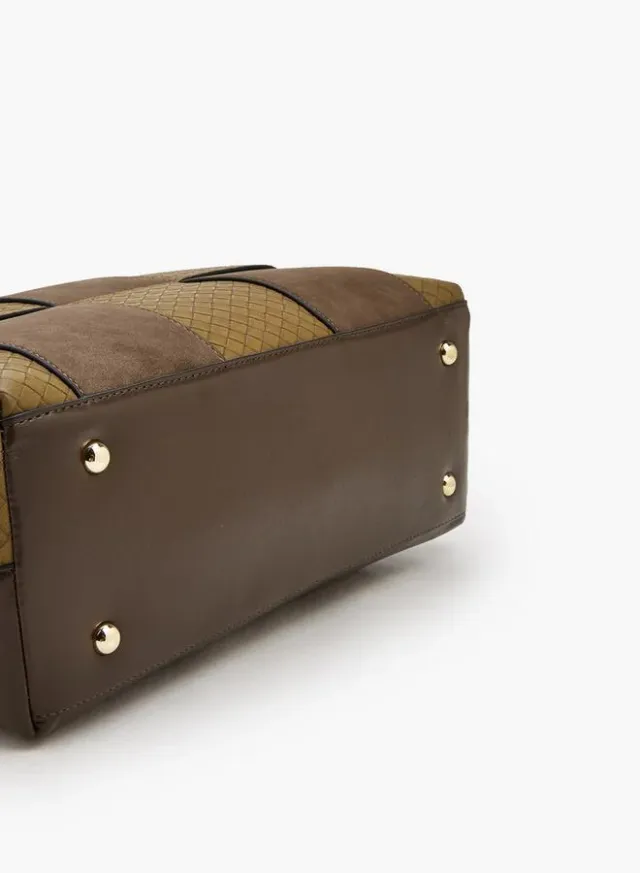 Panelled Tote Bag With Zip Closure – صورة 6