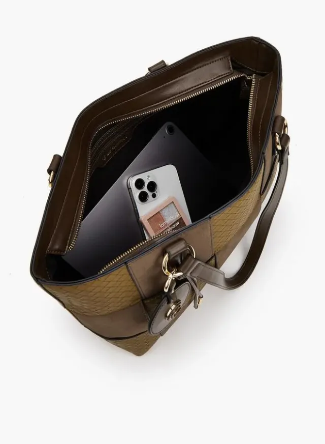 Panelled Tote Bag With Zip Closure – صورة 7