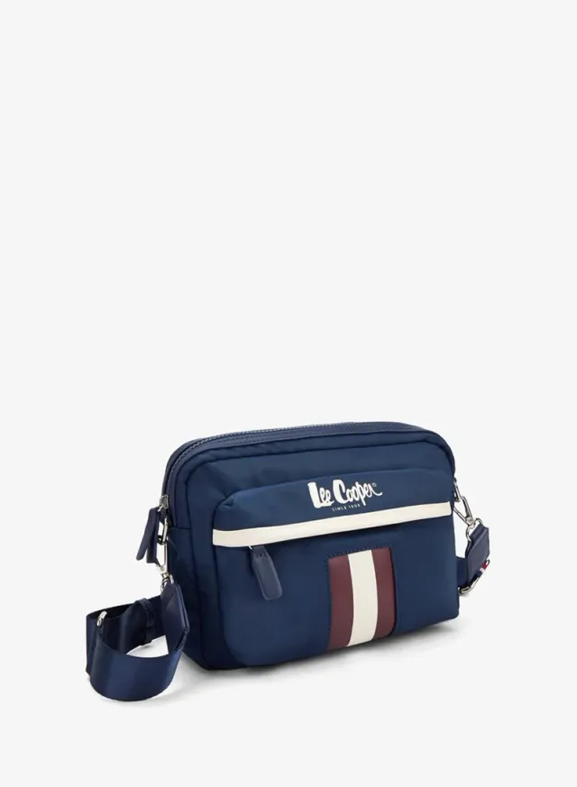 Striped Crossbody Bag With Zip Closure – صورة 2