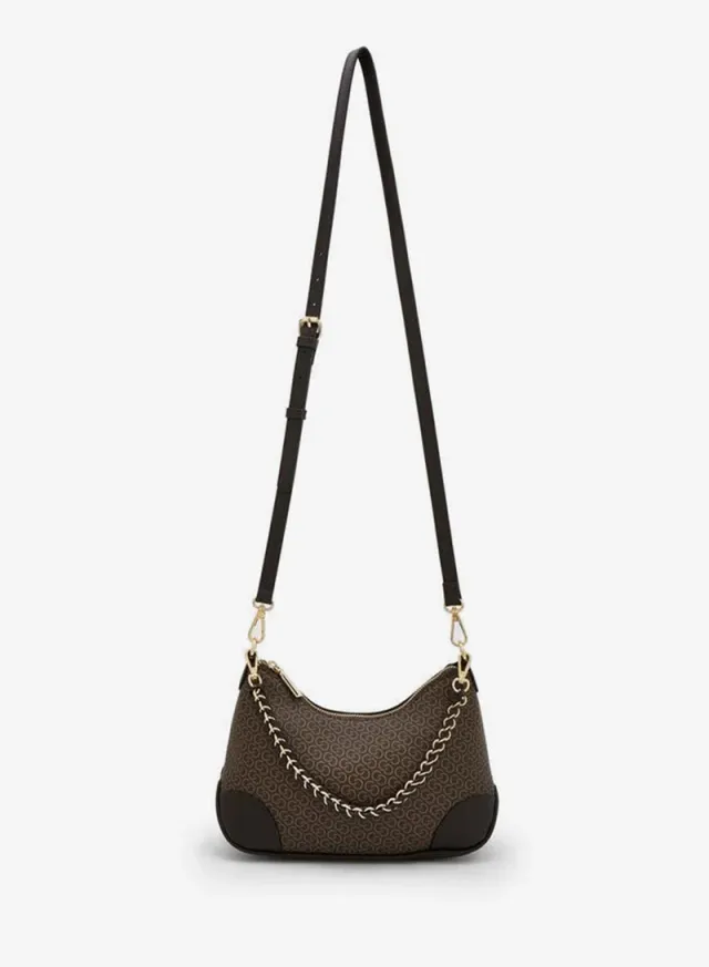 Monogram Print Crossbody Bag With Adjustable Shoulder Strap – صورة 2