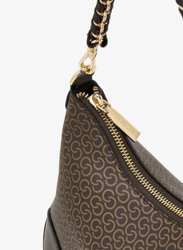 Monogram Print Crossbody Bag With Adjustable Shoulder Strap – صورة 5