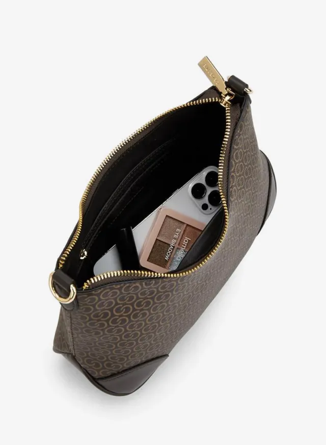 Monogram Print Crossbody Bag With Adjustable Shoulder Strap – صورة 7