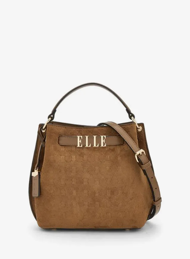 Suede Crossbody Bag With Detachable Strap