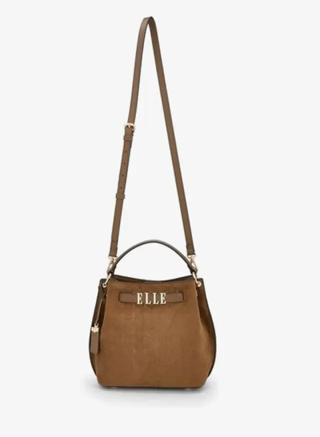 Suede Crossbody Bag With Detachable Strap – صورة 2