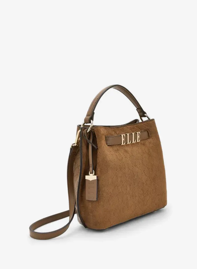 Suede Crossbody Bag With Detachable Strap – صورة 3