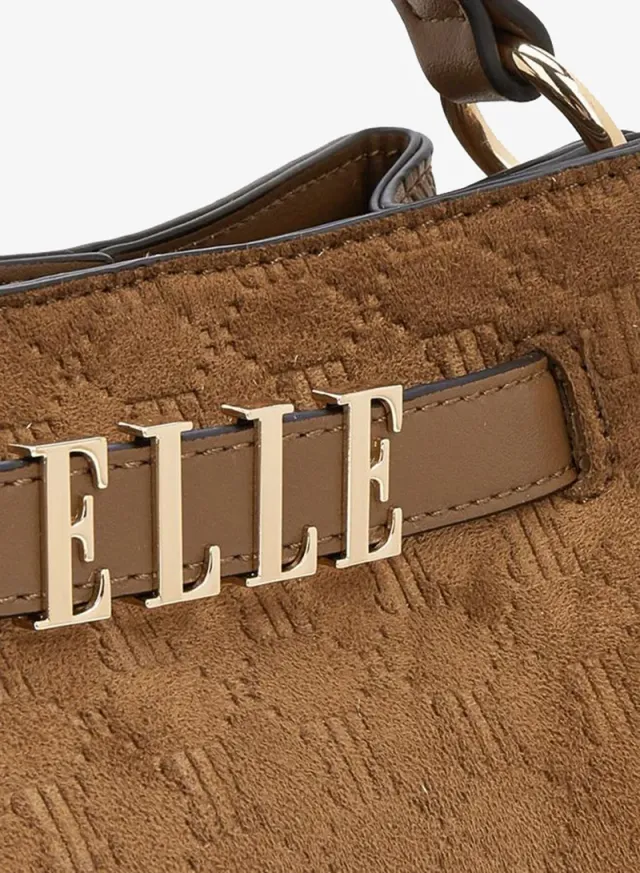 Suede Crossbody Bag With Detachable Strap – صورة 4