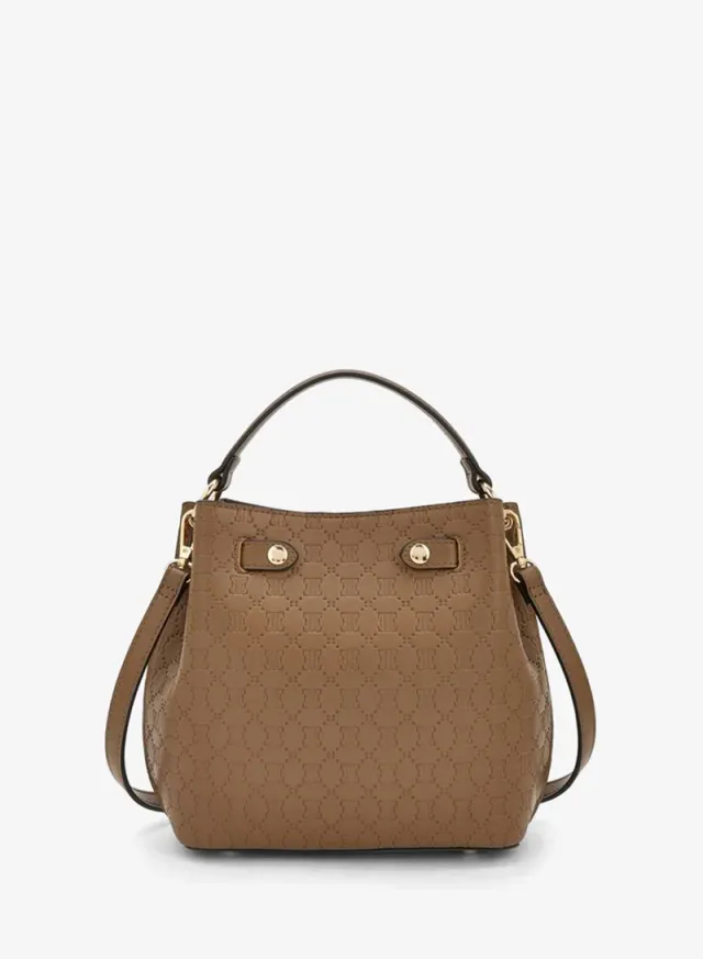 Suede Crossbody Bag With Detachable Strap – صورة 5