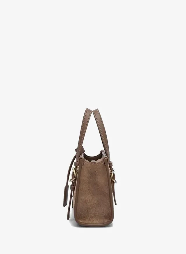 Buckled Suede-Finish Mini Tote DR 015 – صورة 6