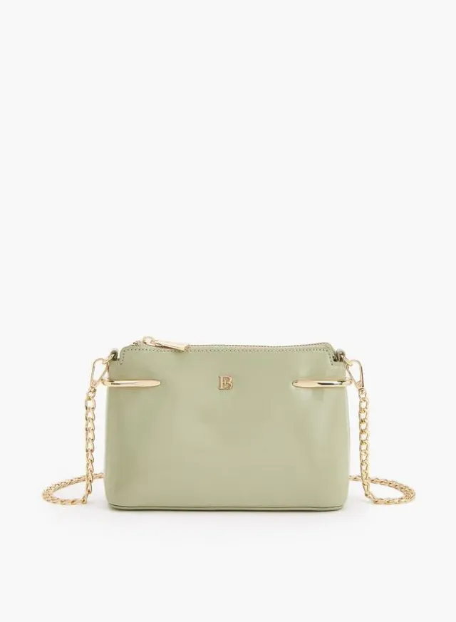 Crossbody Bag With Chain Accent