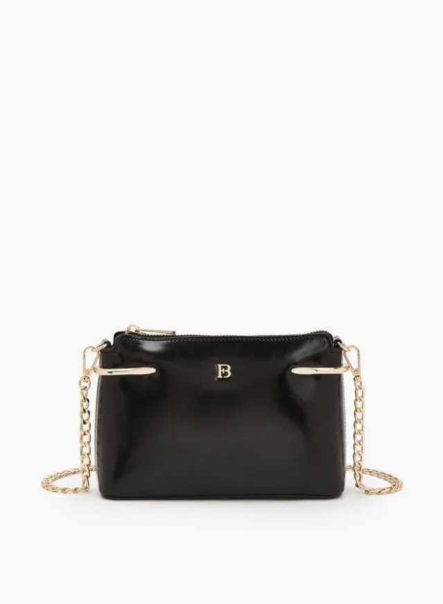 Crossbody Bag With Chain Accent