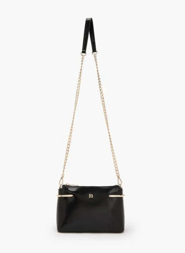 Crossbody Bag With Chain Accent – صورة 2