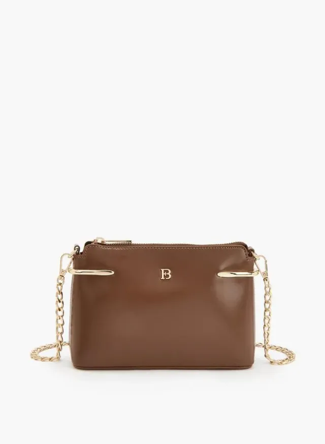 Crossbody Bag With Chain Accent