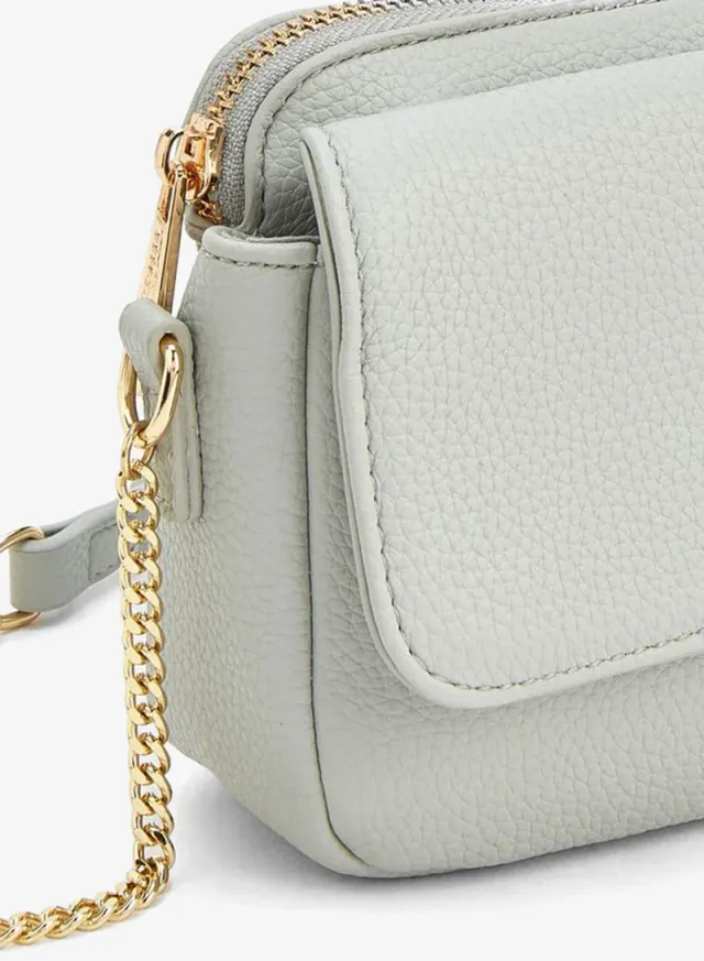 Textured Crossbody Bag With Chain Strap – صورة 4