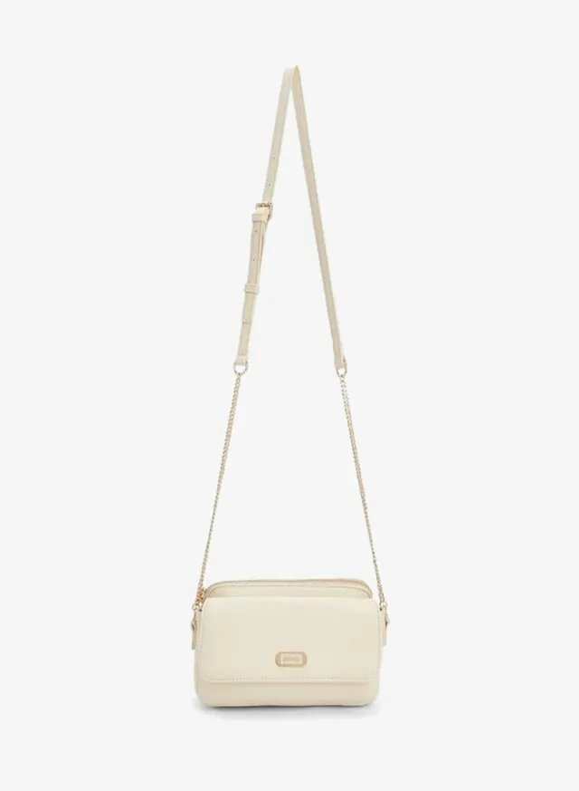 Textured Crossbody Bag With Chain Strap – صورة 2