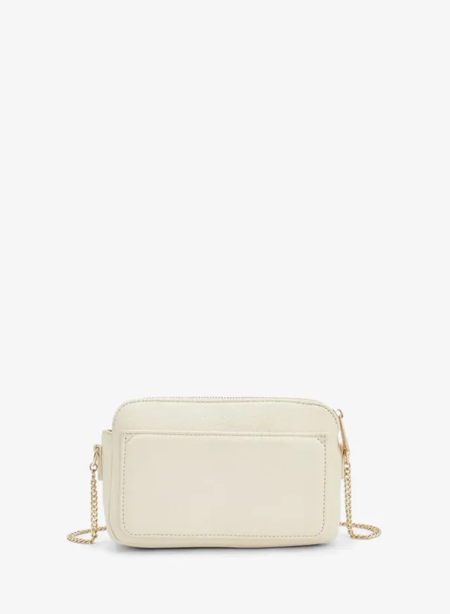 Textured Crossbody Bag With Chain Strap – صورة 5