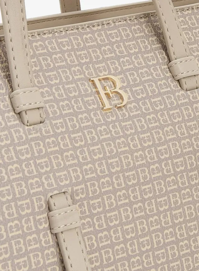 Monogram Print Tote Bag With Detachable Strap – صورة 4