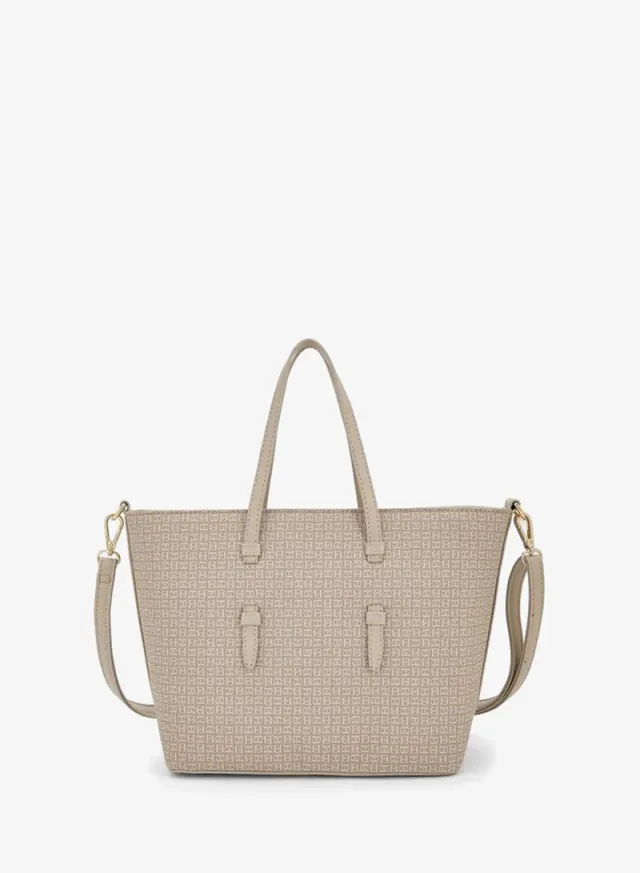 Monogram Print Tote Bag With Detachable Strap – صورة 5