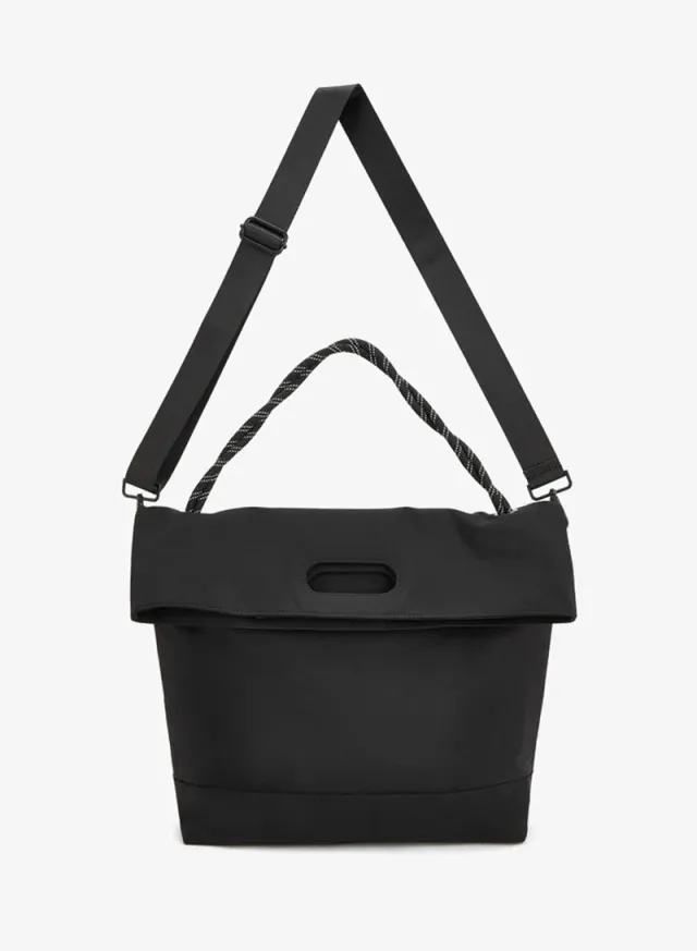 Solid Foldover School Shopper Bag With Braided Handle - 41x13x31 CM – صورة 5