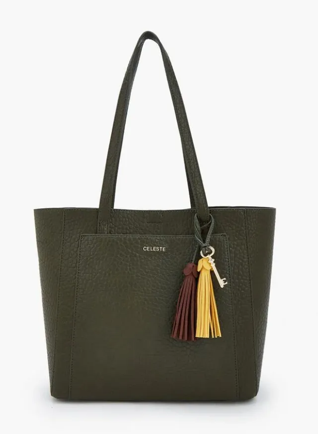 Textured School Tote Bag With Pouch - 37x13.5x28 CM – صورة 2