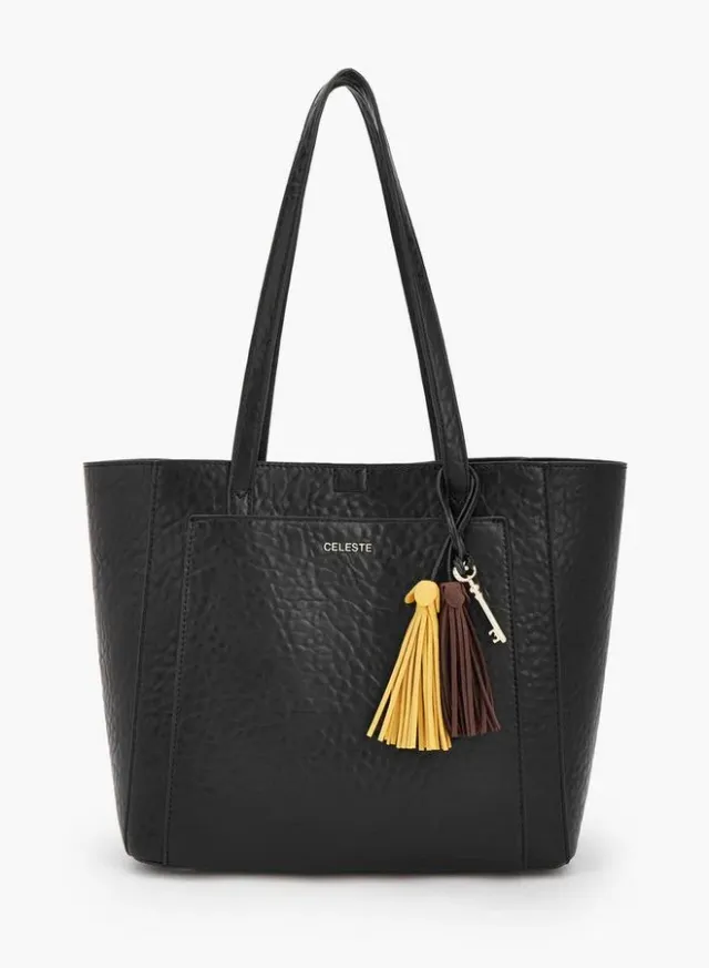 Textured School Tote Bag With Pouch - 37x13.5x28 CM – صورة 2