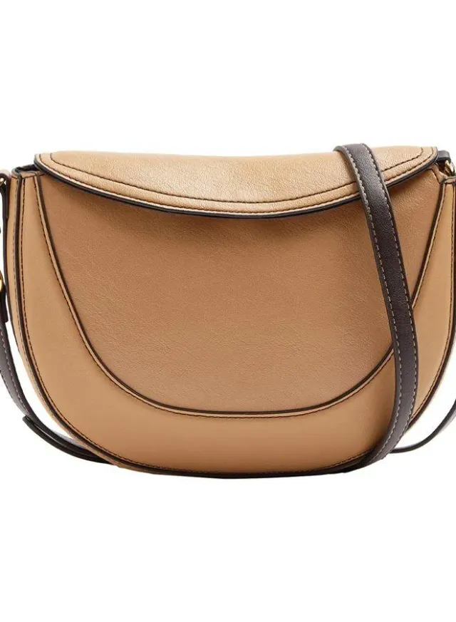 Oval Crossbody Bag With Flap